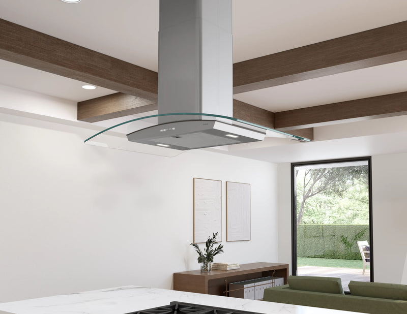 Brisas Curved Glass Island, 30" G, in Stainless Steel (BML-E30CG)