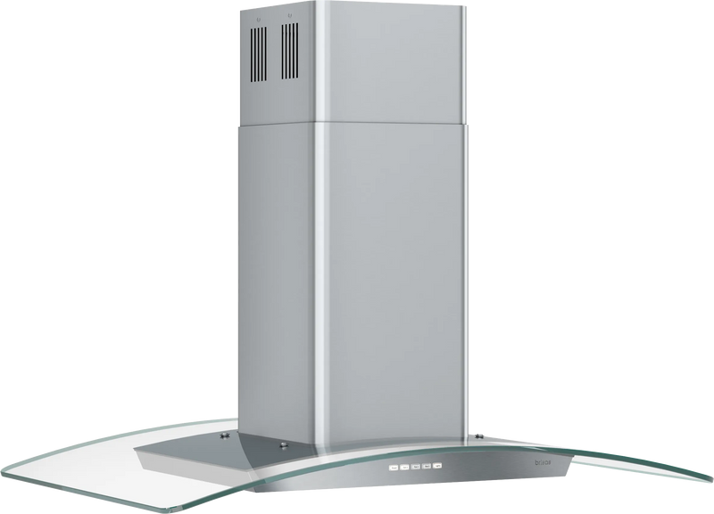 Brisas Curved Glass Island, 36" G, in Stainless Steel (BML-E36CG)