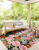 Loloi II Botanical Indoor/Outdoor Black 5' 3" x 7' 8" Area Rug