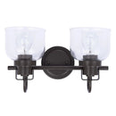 Parrot Uncle Brighton 2-Light Dark Bronze Dimmable Bathroom Vanity Light (BR802BLK)