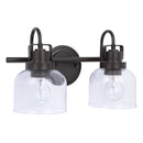 Parrot Uncle Brighton 2-Light Dark Bronze Dimmable Bathroom Vanity Light (BR802BLK)