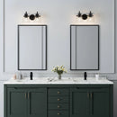 Parrot Uncle Brighton 2-Light Dark Bronze Dimmable Bathroom Vanity Light (BR802BLK)