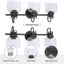 Parrot Uncle Brighton 3-Light Dark Bronze Dimmable Bathroom Vanity Light (BR803BLK)