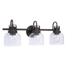 Parrot Uncle Brighton 3-Light Dark Bronze Dimmable Bathroom Vanity Light (BR803BLK)
