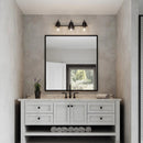 Parrot Uncle Brighton 3-Light Dark Bronze Dimmable Bathroom Vanity Light (BR803BLK)