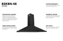 ZLINE 5-Piece Appliance Package - 48-Inch Classic Gas Range, Wall Mount Range Hood, 36-Inch French Door Refrigerator with Water Dispenser, Dishwasher, and 30-Inch Microwave Drawer in Black Stainless Steel