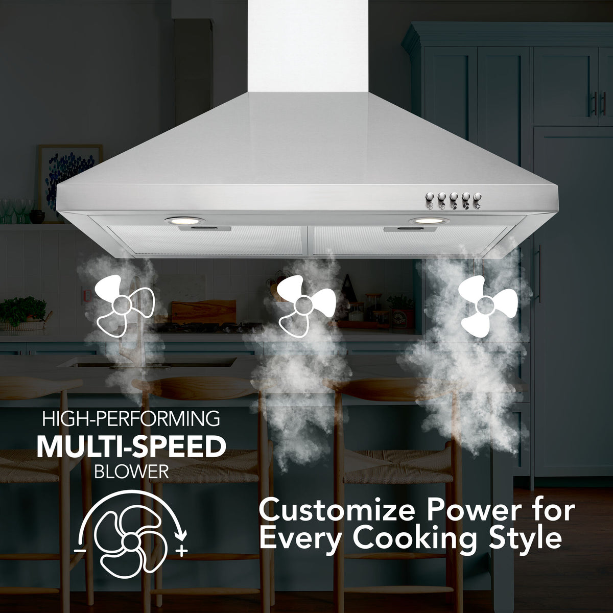 Broan-NuTone 30-Inch 380 CFM Convertible European Style Wall Mount Chimney Range Hood in Stainless Steel (BW5030SSL)
