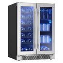 Brisas 24 in. 21 Bottle and 64 Can Dual Zone Beverage Center Stainless Steel (BWB24C32AG)
