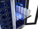 Brisas 24 in. 21 Bottle and 64 Can Dual Zone Beverage Center Stainless Steel (BWB24C32AG)