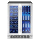 Brisas 24 in. 21 Bottle and 64 Can Dual Zone Beverage Center Stainless Steel (BWB24C32AG)