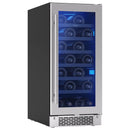 Brisas 15 in. 28 Bottle Single Zone Wine Cooler in Stainless Steel (BWN15C01AG)