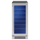 Brisas 15 in. 28 Bottle Single Zone Wine Cooler in Stainless Steel (BWN15C01AG)