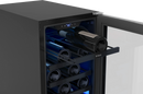 Brisas 15 in. 28 Bottle Single Zone Wine Cooler in Stainless Steel (BWN15C01AG)