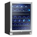 Brisas 24 in. 46 Bottle Dual Zone Wine Cooler in Stainless Steel (BWN24C02AG)