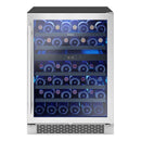 Brisas 24 in. 46 Bottle Dual Zone Wine Cooler in Stainless Steel (BWN24C02AG)