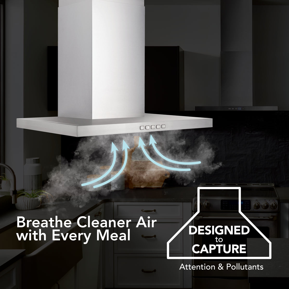 Broan-NuTone 30-Inch 450 CFM Convertible T-Style Wall Mount Chimney Range Hood in Stainless Steel (BWT1304SS)