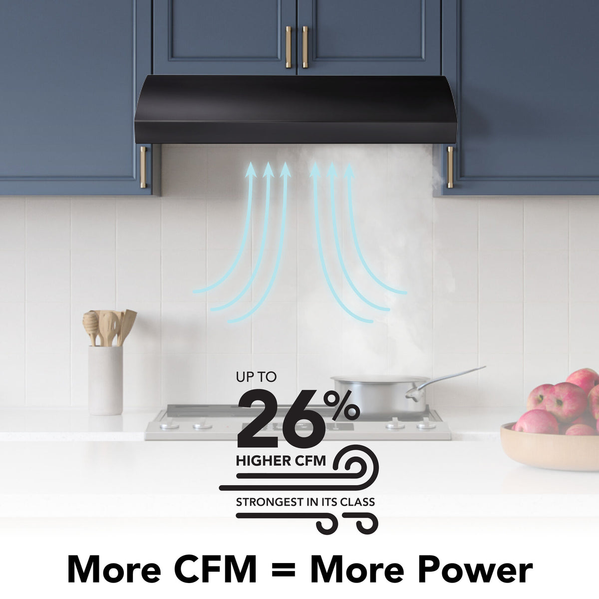 Broan-NuTone 30-Inch 270 CFM 4-Way Convertible Under Cabinet Range Hood in Black (BXT130BL)
