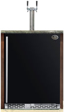Beer Meister Premium Series Refrigerator Dual Tower With Black Door Built-in and Digital Temperature Control (BM1600BDNT)