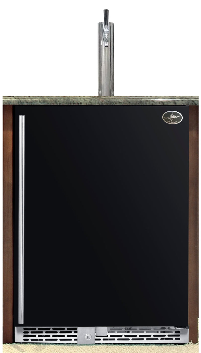 Beer Meister Single Tower With Black Door Built-in - Premium Series (BM1600BSNT)