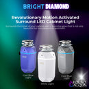 Forno Acqua BrightDiamond Amethyst 3/4HP Super Quiet Garbage Disposal Corded with Motion Sensor Cabinet Light & Pre-Wired Air Switch (WDD075TA1AM)