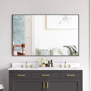Parrot Uncle Reflections Sleek Modern Black Aluminum Framed Wall Mirror