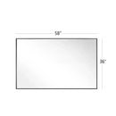Parrot Uncle Reflections Sleek Modern Black Aluminum Framed Wall Mirror