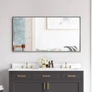 Parrot Uncle Reflections Sleek Modern Black Aluminum Framed Wall Mirror