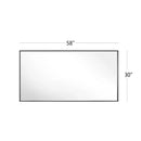 Parrot Uncle Reflections Sleek Modern Black Aluminum Framed Wall Mirror