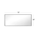 Parrot Uncle Reflections Sleek Modern Black Aluminum Framed Wall Mirror