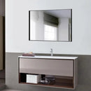 Parrot Uncle Reflections Sleek Modern Black Aluminum Framed Wall Mirror