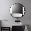 Parrot Uncle Reflections Sleek Modern Black Aluminum Framed Wall Mirror