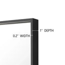 Parrot Uncle Reflections Sleek Modern Black Aluminum Framed Wall Mirror