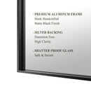 Parrot Uncle Reflections Sleek Modern Black Aluminum Framed Wall Mirror