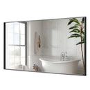 Parrot Uncle Reflections Sleek Modern Black Aluminum Framed Wall Mirror