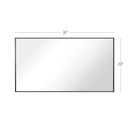 Parrot Uncle Reflections Sleek Modern Black Aluminum Framed Wall Mirror