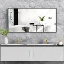 Parrot Uncle Reflections Sleek Modern Black Aluminum Framed Wall Mirror