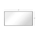 Parrot Uncle Reflections Sleek Modern Black Aluminum Framed Wall Mirror