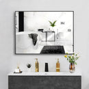 Parrot Uncle Reflections Sleek Modern Black Aluminum Framed Wall Mirror