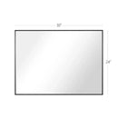 Parrot Uncle Reflections Sleek Modern Black Aluminum Framed Wall Mirror