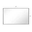 Parrot Uncle Reflections Sleek Modern Black Aluminum Framed Wall Mirror