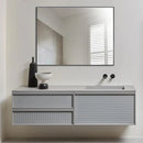 Parrot Uncle Reflections Sleek Modern Black Aluminum Framed Wall Mirror