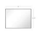 Parrot Uncle Reflections Sleek Modern Black Aluminum Framed Wall Mirror
