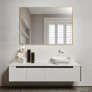 Parrot Uncle Reflections Sleek Modern Black Aluminum Framed Wall Mirror