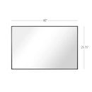 Parrot Uncle Reflections Sleek Modern Black Aluminum Framed Wall Mirror