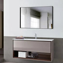 Parrot Uncle Reflections Sleek Modern Black Aluminum Framed Wall Mirror