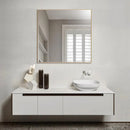 Parrot Uncle Reflections Sleek Modern Black Aluminum Framed Wall Mirror