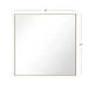 Parrot Uncle Reflections Sleek Modern Black Aluminum Framed Wall Mirror