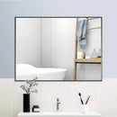Parrot Uncle Reflections Sleek Modern Black Aluminum Framed Wall Mirror