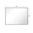Parrot Uncle Reflections Sleek Modern Black Aluminum Framed Wall Mirror