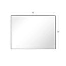 Parrot Uncle Reflections Sleek Modern Black Aluminum Framed Wall Mirror